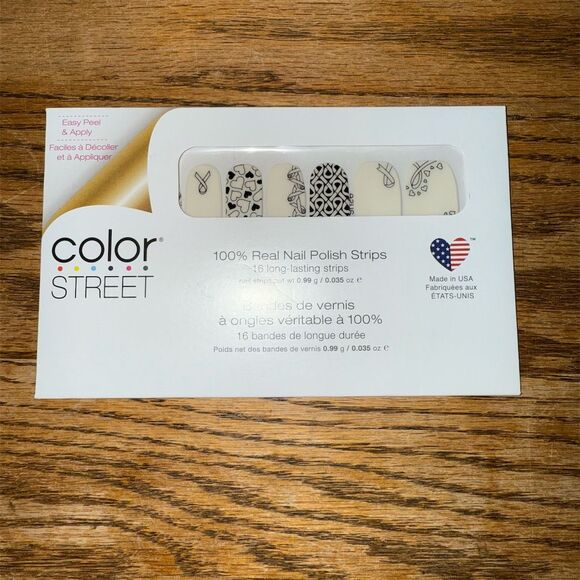 Color Street Nail Polish Strips - For the Cause Black & White Pattern - Picture 1 of 4